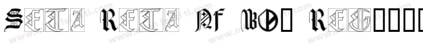 Seta Reta NF WO1 Reg字体转换